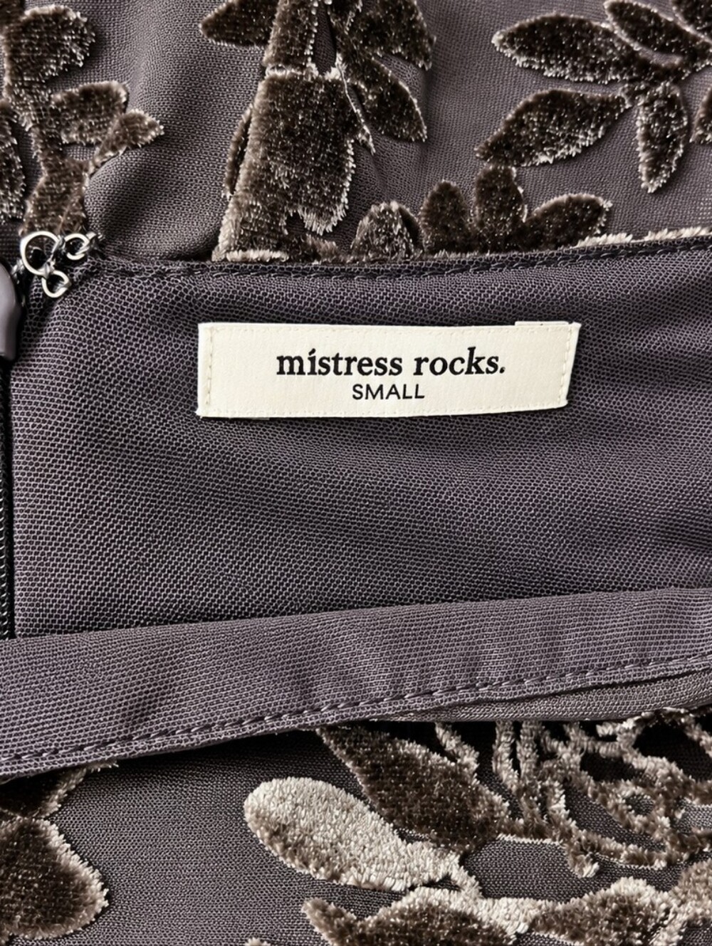 Mistress Rocks Slate Devore Mini Dress - Picture 12 of 13